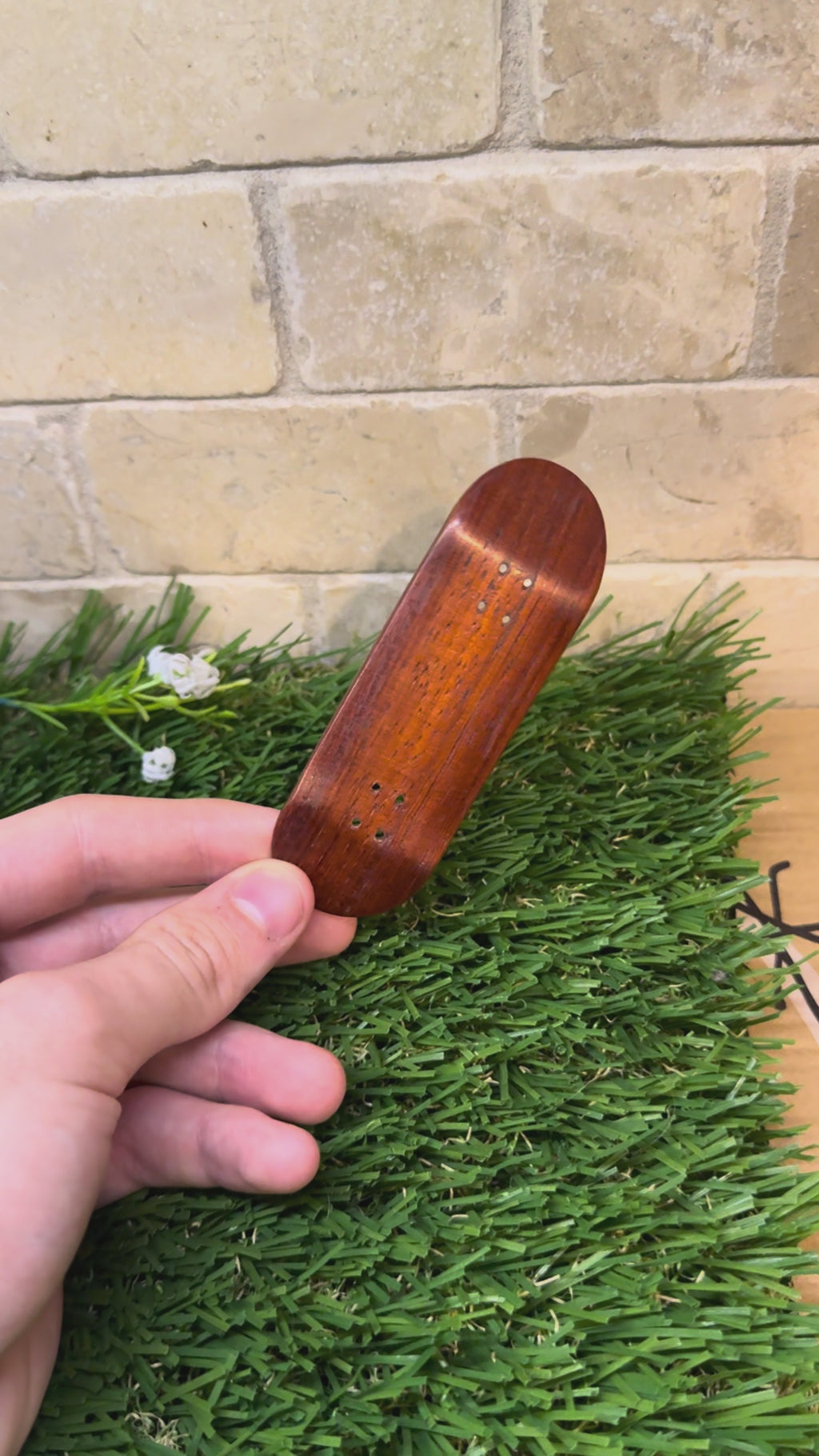 32mm handcrafted Frog Fingerboard jungle wood deck | 5-ply Drop 2