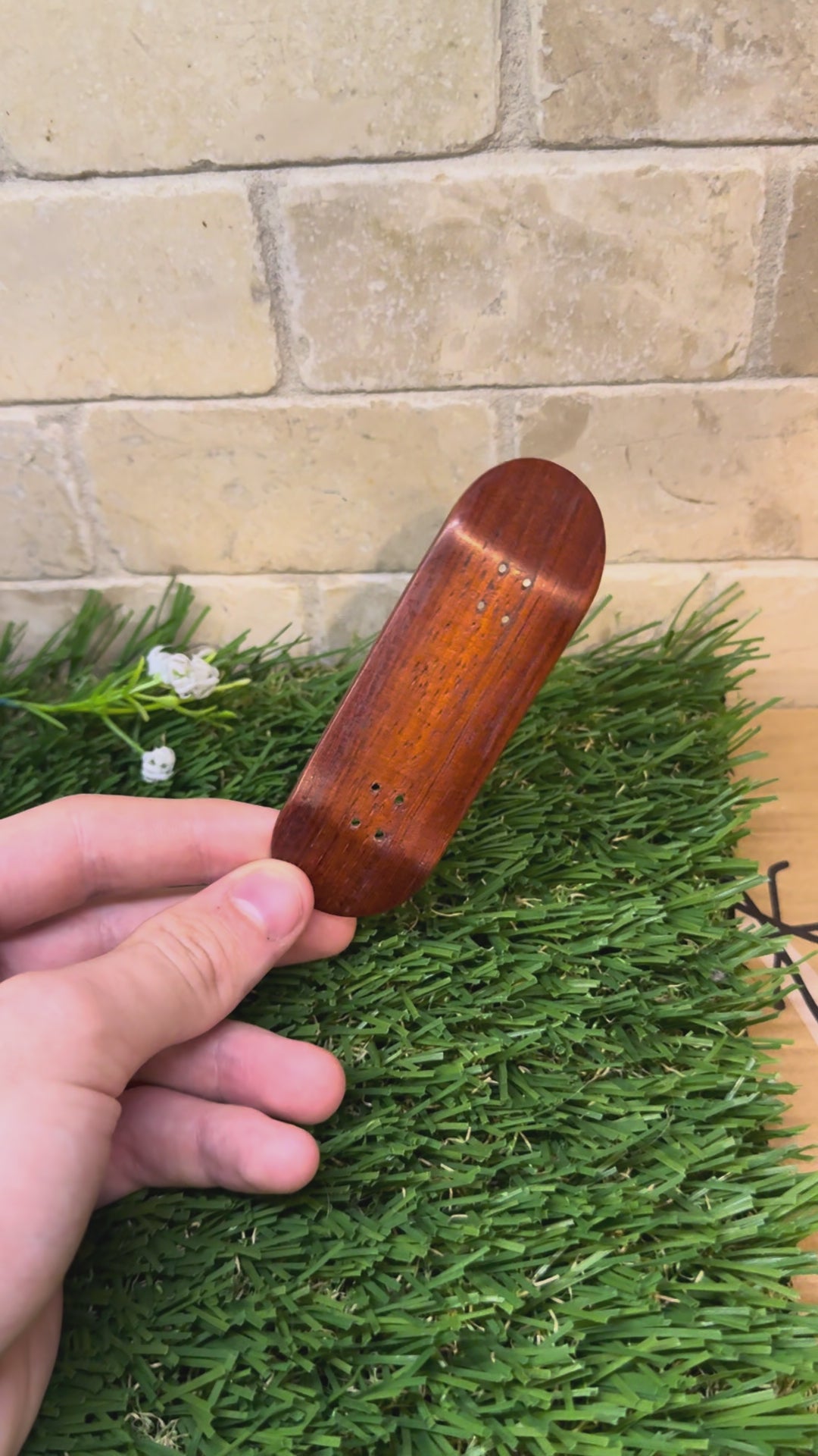 32mm handcrafted Frog Fingerboard jungle wood deck | 5-ply Drop 2