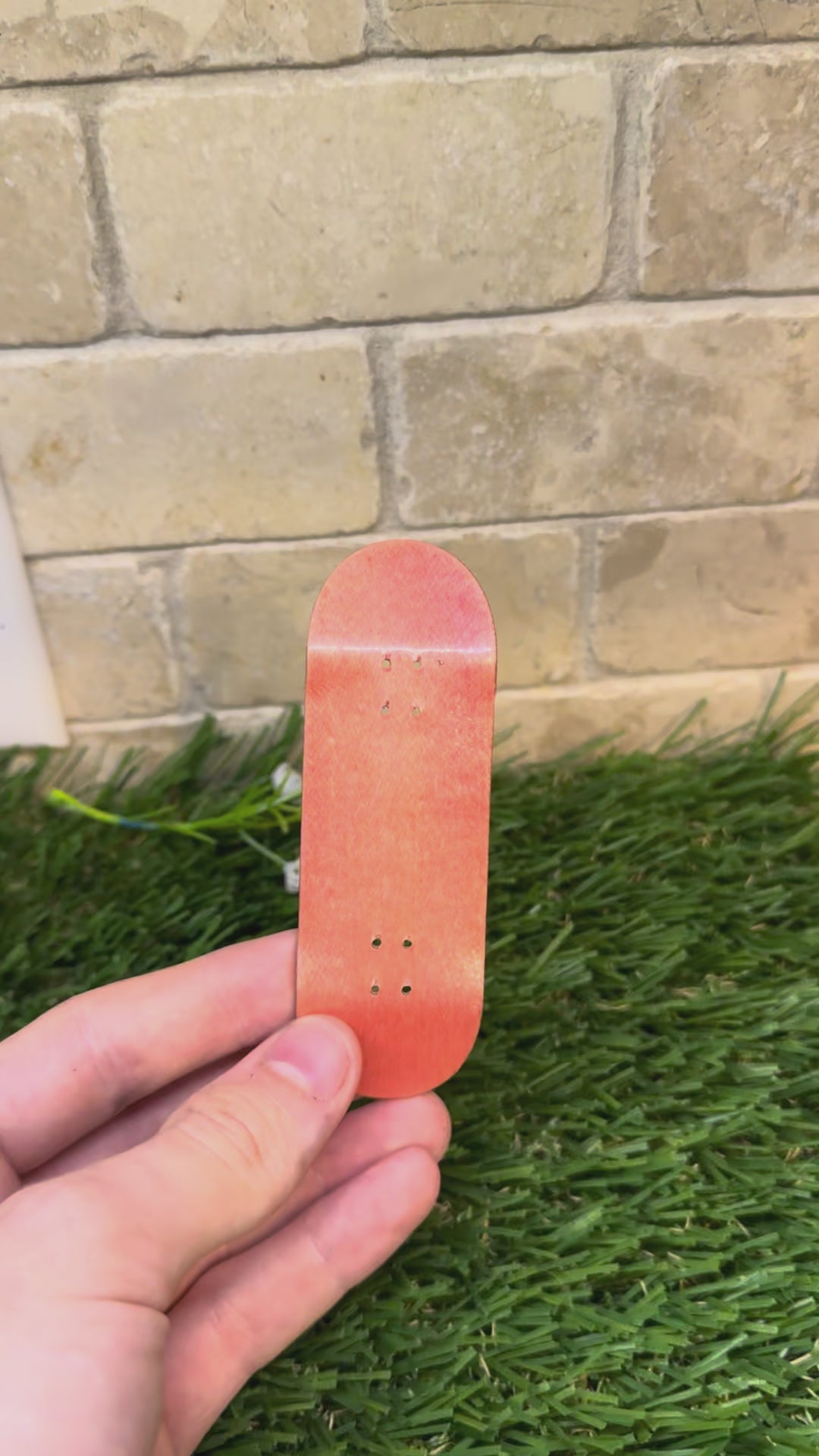 32mm handcrafted Frog Fingerboard pink dyed maple deck | 5-ply Drop 2