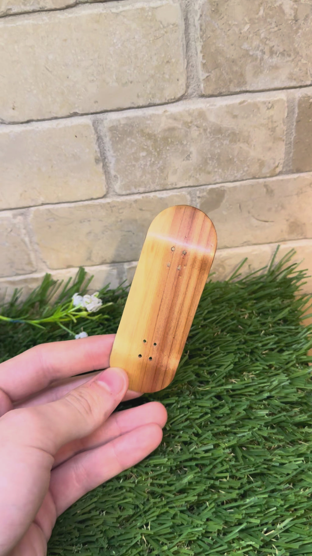 34mm handcrafted Frog Fingerboard natural two tone deck | 5-ply Drop 2