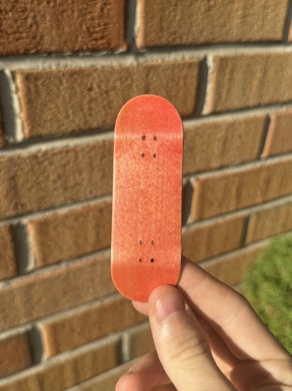 32mm handcrafted Frog Fingerboard pink dyed maple deck | 5-ply